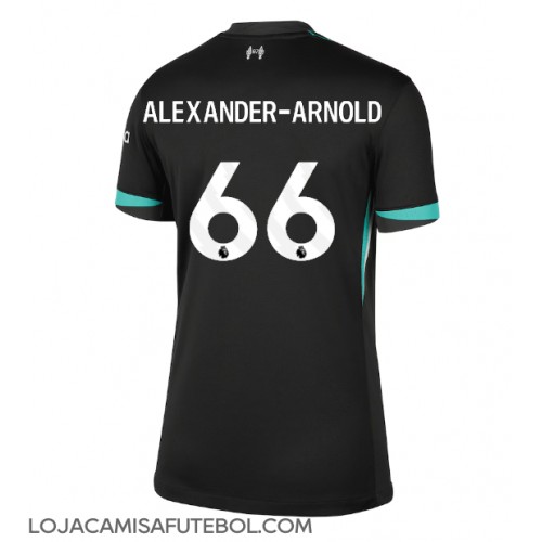 Camisa de Futebol Liverpool Alexander-Arnold #66 Equipamento Secundário Mulheres 2024-25 Manga Curta